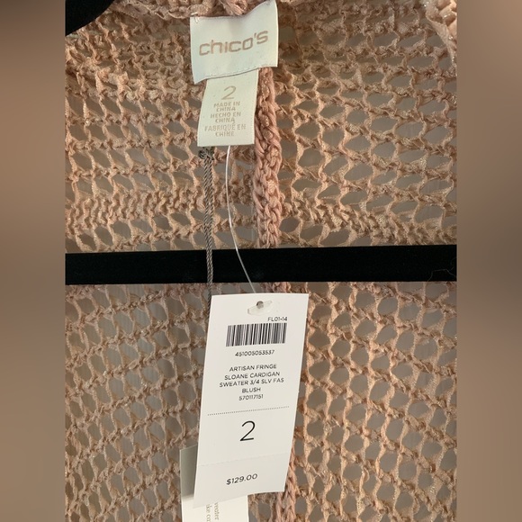 CHICO’S Artisan Fringe Sloane Cardigan - Picture 2 of 3